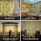 suddus 200 LED Vine with Light Plug in, 6.5ft x 6.5ft Pothos Fairy Curtain - Image 6