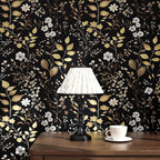Laatse Boho Wallpaper Peel and Stick Dark Floral Wallpaper 17.5in x393in - Image 4