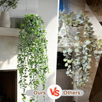 Artificial Hanging Plant 2 Pcs Faux Plant Ivy Vine Faux Eucalyptus Vines Fake - Image 3