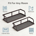 PUSDON 2-Pack 16.5" Extra Long Slim Hollowout Shower Caddy, Wall Mount Spice - Image 6