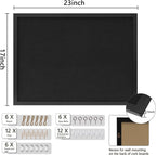 DAHAPYBOO Cork Board with Linen Black 2Pack, Bulletin Board 23"x17", Corkboards - Image 2