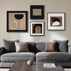 Framed Neutral Abstract Wall Art - Image 2