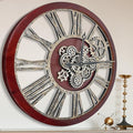 The B-Style Large Real Moving Gears Wall Clock 30 Inch Rustic Retro Industrial by TheB-StyleTB