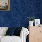 17.7" x 317" Blue Velvet Fabric Wallpaper Peel and Stick Velvet Wallpaper - Image 4