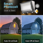 Lightdot 8Pack 100W LED Wall Pack Lights, 100-277v Dusk to Dawn - Image 3
