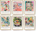 Framed Matisse Wall Art for Living Room, 6 Pieces Abstract Colorful Canvas by Cuspin