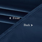 NICETOWN Navy Blue Velvet Blackout Curtains 96 inch Long - Image 5