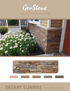GenStone Faux Stacked Stone Panel 41" x 11.25" in Desert Sunrise Color - Image 5
