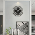 Modern Wall Clocks for Living Room Decor 12in Black Wall Clock Silent by CreativeWallClock