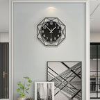 Modern Wall Clocks for Living Room Decor 12in Black Wall Clock Silent by CreativeWallClock