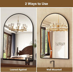 XRAMFY 20"x30" Black Arched Bathroom Mirror - Image 6