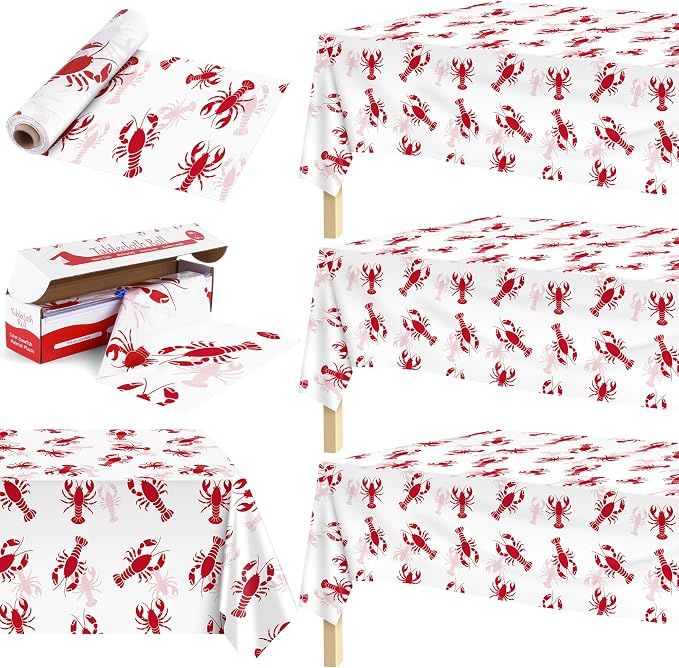 Kochorie 100 Ft x 54 Inch Crawfish Party Tablecloth Roll by Kochorie