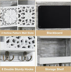 Mail Organizer Wall Mounted, 2 Slots Key Holder - Image 2