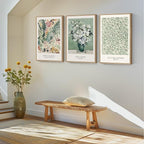 Framed Large Van Gogh Wall Art for Living Room, 3 Pieces Vintage Sage Green - Image 3