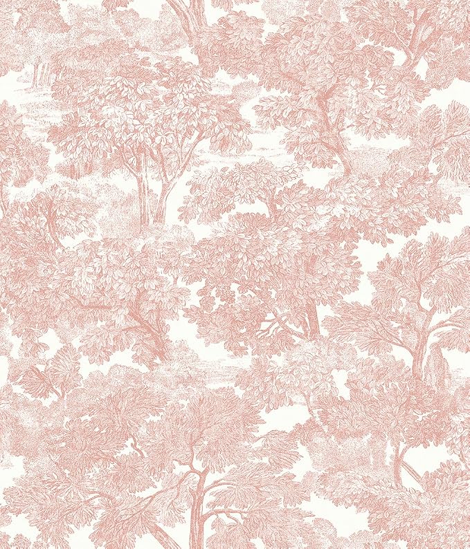 Chesapeake, Spinney Rose Toile Wallpaper, Pre-Pasted, 20.5-in x 33-ft by Chesapeake