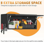 Metal Garage Wall Cabinet with Up-Flip Door, Wall-Mounted Steel Storage Cabinet - Image 3
