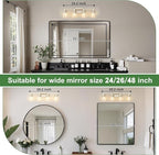 DORESshop 4-Light Vanity Light Fixtures, Nickel Bathroom Light Fixtures Over - Image 2
