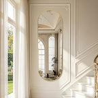 Oval Full Length Mirror, Ultra-Clear Explosion-Proof Dressing Mirror, Simple & by TheiaMo
