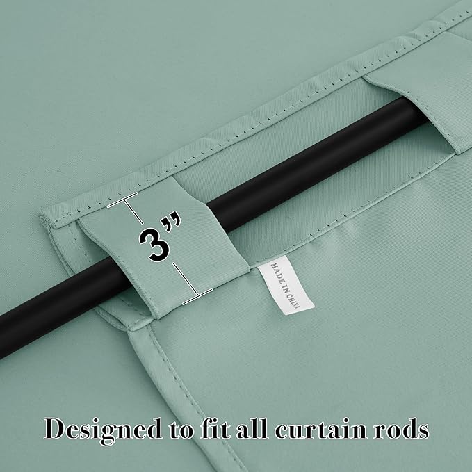 RYB HOME Aqua Blackout Curtains - Image 3