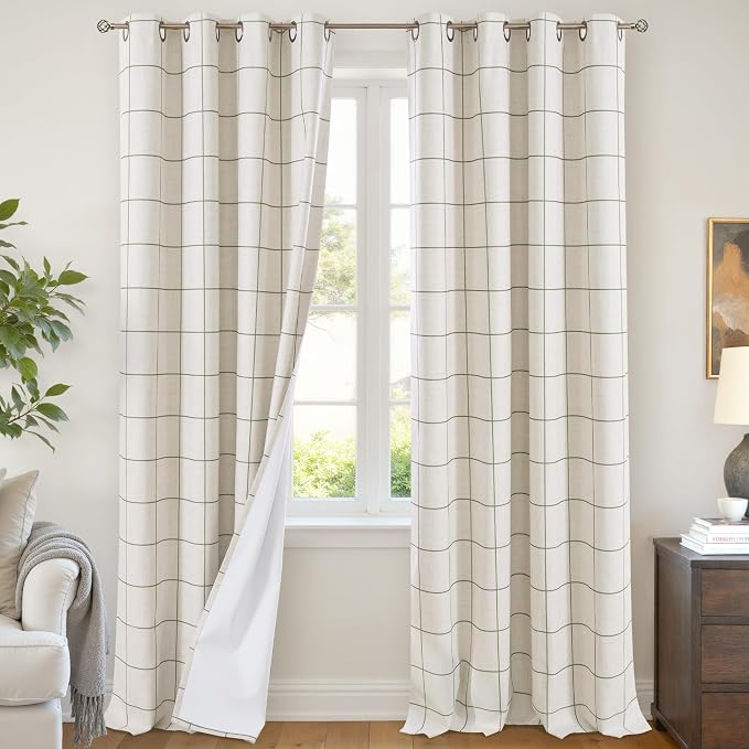Lajode Plaid Patterned Curtains Thermal Insulated by Lajode