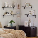 DINZI LVJ Long Wall Shelves, 23.6 Inch Wall Mounted Shelves Set of 2, - Image 7
