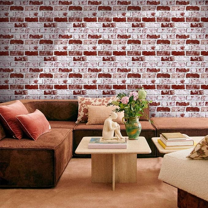 COMSTICKC 3D Faux Brick Wall Panels Peel and Stick, Not Real Brick, Small Size - Image 2