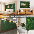 Luyue 6PCS 20”×20” Boxwood Panels, Artificial Grass Wall Panels Fake Greenery - Image 8