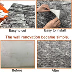 10PCS 3D Wall Panels Peel and Stick 3D Brick Wallpaper Peel and Stick Faux - Image 6