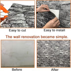10PCS 3D Wall Panels Peel and Stick 3D Brick Wallpaper Peel and Stick Faux - Image 6