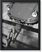 Poster Master Woman Classic Car Poster by PosterMaster
