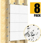 Spampur Peg Board, 8 Pack Metal Pegboard Panels - Image 3