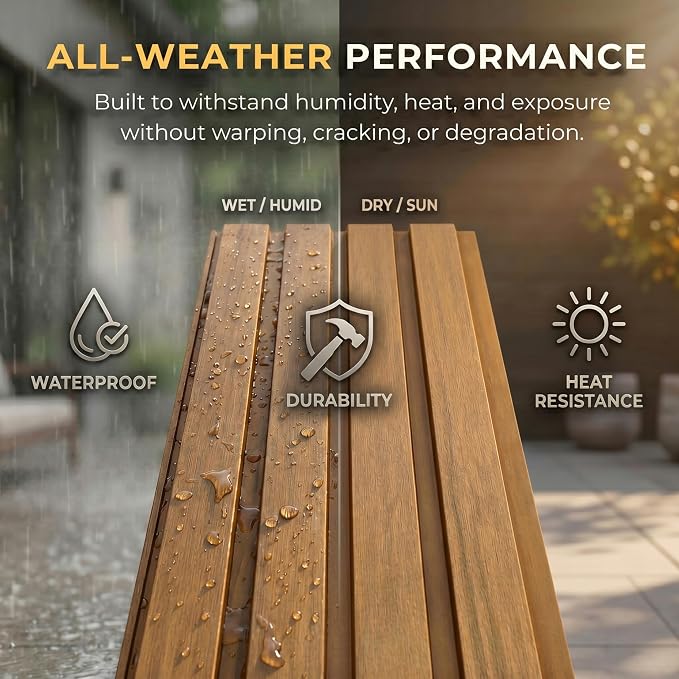 From Plain to Beautiful in Hours WPC Exterior Wall Slat Panels Waterproof - Image 3