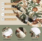 Erfoni 17.3" x118" Floral Birds Wallpaper Vintage Floral Peel and Stick - Image 5