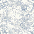 Ismoon Vintage Floral Wallpaper Peel and Stick Beige and Blue Contact Paper by Ismoon