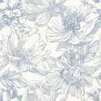 Ismoon Vintage Floral Wallpaper Peel and Stick Beige and Blue Contact Paper by Ismoon