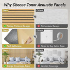 TONOR 8 Pack Large Acoustic Panels, 47.2" X 23.6" X 0.35" Acoustical Wall Panel - Image 3