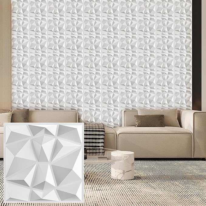 Heikki 30 Pack 3D Wall Panel for Interior Wall Décor, PVC Flower Textured Wall by YourBestChoices