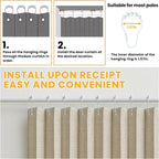 AJAZZ 100% Blackout Folding Door Accordion Door Closet Doors Curtain Invisible - Image 6