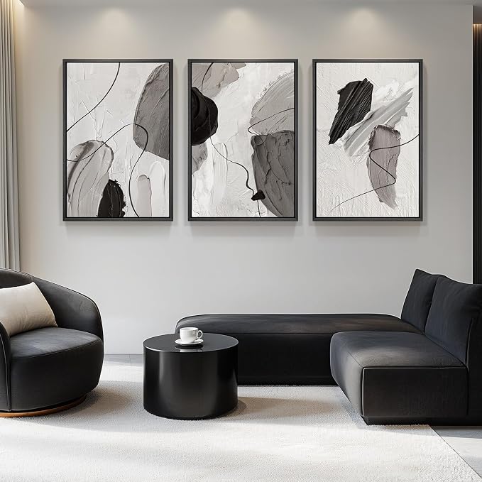 Large Framed Modern Abstract Wall Art - Image 8