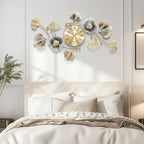 Wall Clocks for Living Room Decor, Large Wall Clock, 3D Creative Metal Ginkgo - Image 6