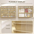 HOMCOM 5-Tier Display Cabinet, Glass Door Cabinet - Image 4