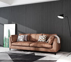 Black Grasscloth Wallpaper Peel and Stick Fabric Linen Textured 24"x394" - Image 7