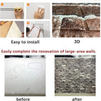 20PCS 3D Wall Panels Peel and Stick Foam 3D Brick Wallpaper Peel and Stick Red - Image 6