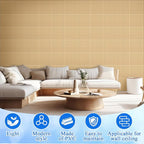 Nuanchu 60 Pcs 3D Slat Wall Panels, Paintable Waterproof Textured Tiles - Image 5