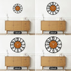 Maxstar Round Wall Clock for Living Room Decor Battery Operated Non Ticking - Image 3