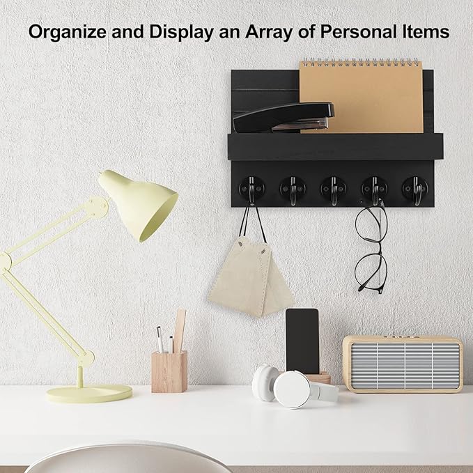 Lwenki Key Holder for Wall, Decorative Key and Mail Holder - Image 5