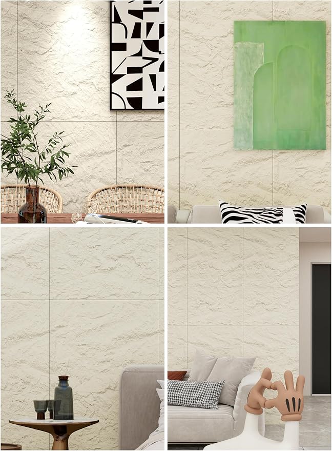 4-Pack 3D PU Stone Wall Panels for Interior Decor - Image 6