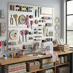 Peg Board, Includes 4 Pack White Peg Board Panels - Image 2