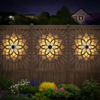 4 Pack Solar Fence Lights Metal Solar Powered Outdoor Wall Deck Step Lights - Image 2