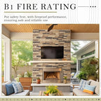 4 Pack Faux Stone Panels Interior 45.6''l x 11.8''h x 0.98''d Faux Siding - Image 5